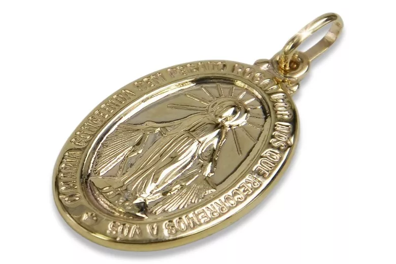 "14K Yellow Gold Icon Medal Pendant" pm006y