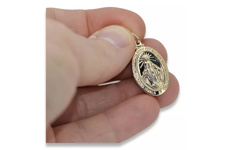 "14K Yellow Gold Icon Medal Pendant" pm006y