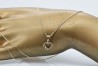 "Nautical Love: 14k Gold Heart Pendant with Anchor Chain" cpc001y&cc003yw