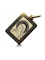 Pendentif icône de médaille Marie en or jaune 14 carats pm030y