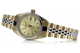 Gold men's watch Geneve ★ zlotychlopak.pl ★ Gold purity 585 333 Low Price!