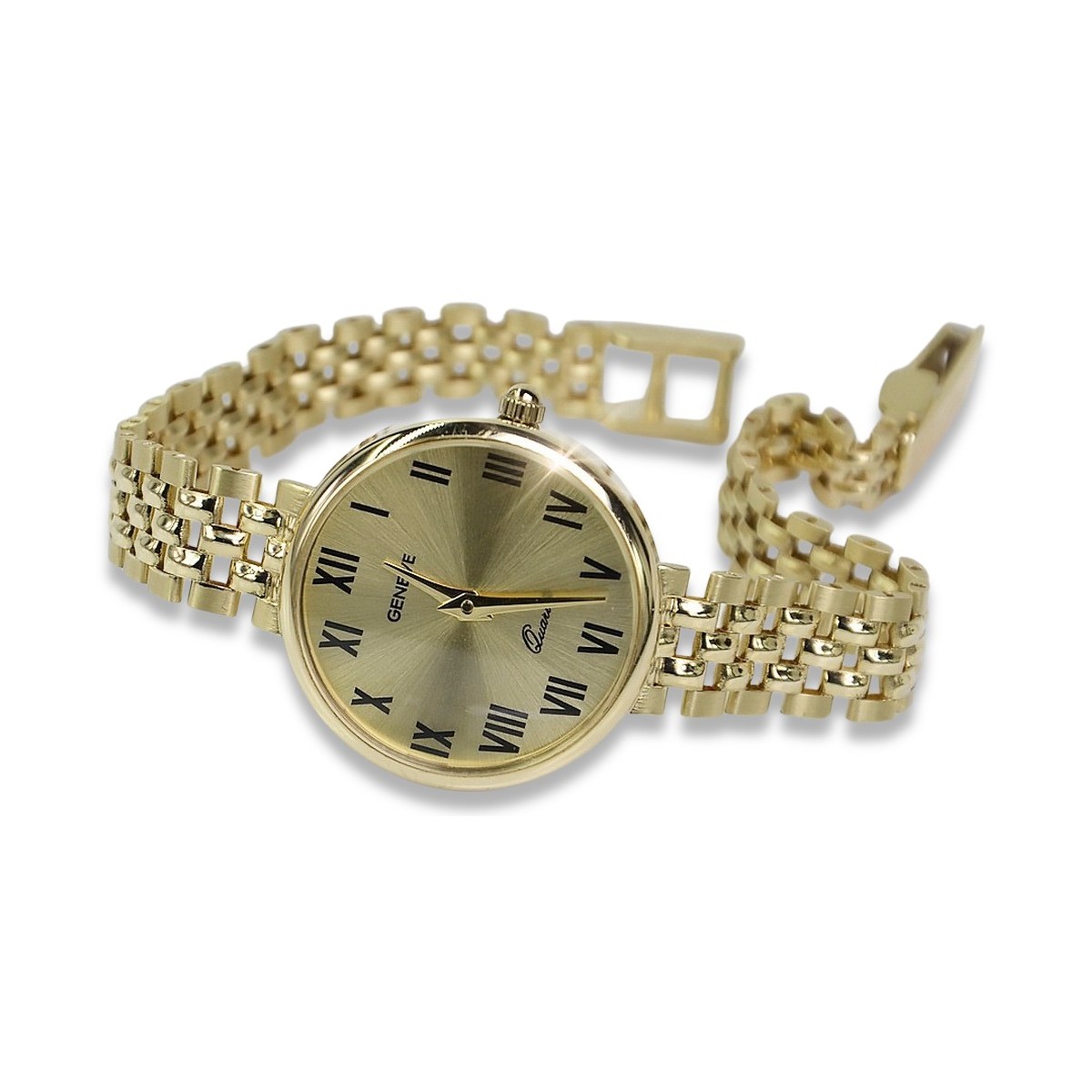 Reloj de oro para hombre Geneve ☆ zlotychlopak.pl ☆ Pureza de oro 585 333  Precio