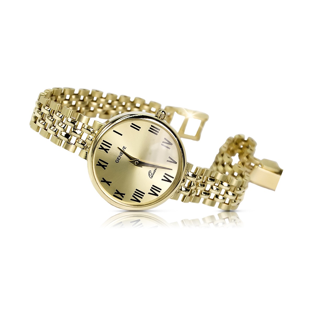 Montre pour dame en or jaune 14 carats, O. Geneve Cadeau Dame lw011ydg