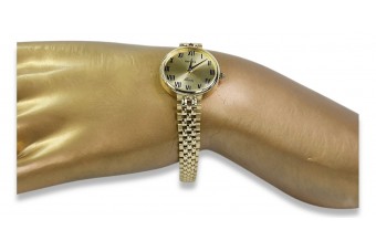 Reloj de señora en oro amarillo de 14 quilates Geneve Lady Regalo lw011ydg