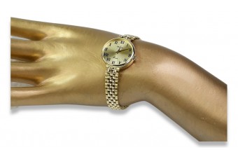 Reloj de señora en oro amarillo de 14 quilates Geneve Lady Regalo lw011ydg