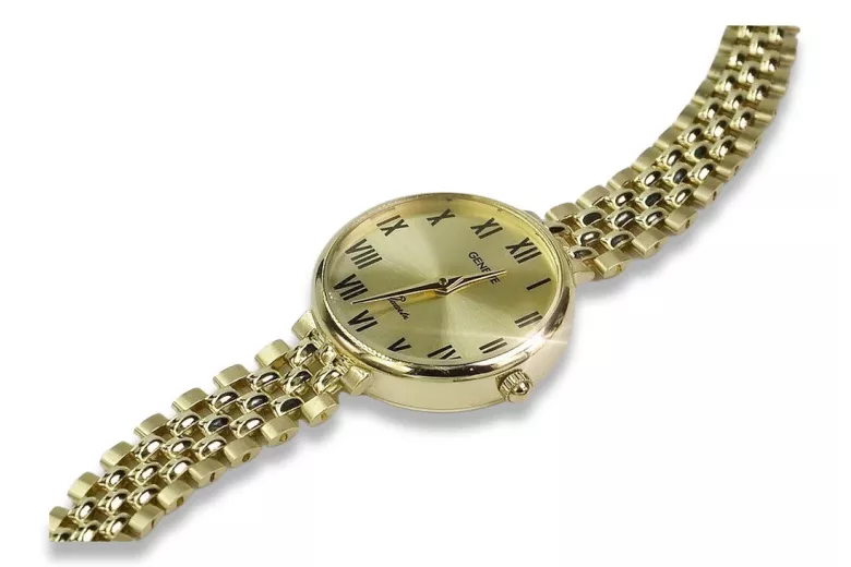 Montre pour dame en or jaune 14 carats, O. Geneve Cadeau Dame lw011ydg