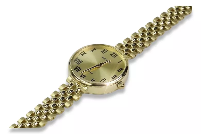 Montre pour dame en or jaune 14 carats, O. Geneve Cadeau Dame lw011ydg