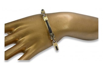 Italienisches Gelb- & Weißgold Armband, 21c cb123yw