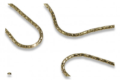 Collar de serpiente con medallón de la Madre de Dios en oro de 14k pm005y&cc080y