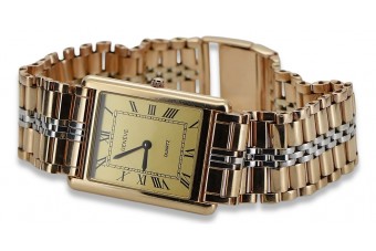 Reloj de hombre vintage de oro rosa de 14 quilates Geneve mw069rw