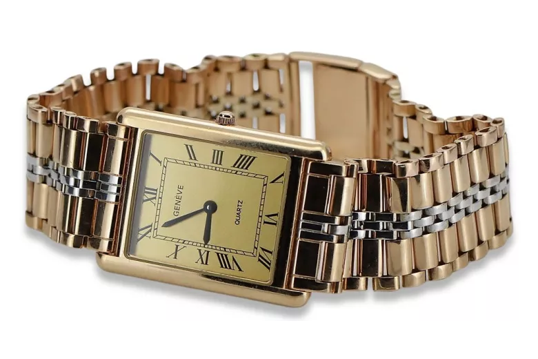 14 Karat Roségold Herrenuhr Geneve Vintage mw069rw