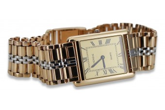 Reloj de hombre vintage de oro rosa de 14 quilates Geneve mw069rw