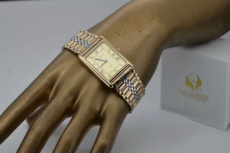 Винтидж розов златен часовник Geneve 14K Розово злато mw069rw