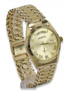 Gold men's watch Geneve ★ zlotychlopak.pl ★ Gold purity 585 333 Low Price!