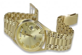 Reloj de hombre en oro amarillo 14k 585 Geneve mw013ydg&mbw006y