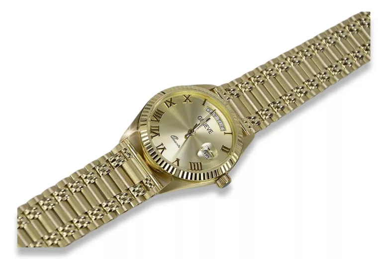 Reloj de oro para hombre Geneve ★ https://zlotychlopak.pl/es/ ★ Pureza del oro 585 333 ¡Precio bajo!