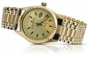 Ceas Lady Geneve frumos din aur galben 14k 585 mw013ydy&mbw006yo-f