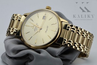 Neue Ankunft: Gelb 14k Gold Herrenuhr Atlantik Armbanduhr mw003y&mbw012yo