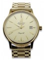 Gold Men's Watch Geneve ★ Zlotychlopak.pl ★ Puritate de aur 585 333 Preț scăzut!