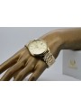 Gold Men's Watch Geneve ★ Zlotychlopak.pl ★ Puritate de aur 585 333 Preț scăzut!