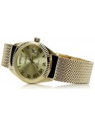 Gold Men's Watch Geneve ★ Zlotychlopak.pl ★ Puritate de aur 585 333 Preț scăzut!