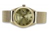 Жёлтое 14k 585 золотое мужское унисекс-часы Женева mw013ydg&mbw014yo