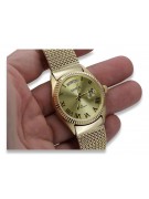 Gold Men's Watch Geneve ★ Zlotychlopak.pl ★ Puritate de aur 585 333 Preț scăzut!