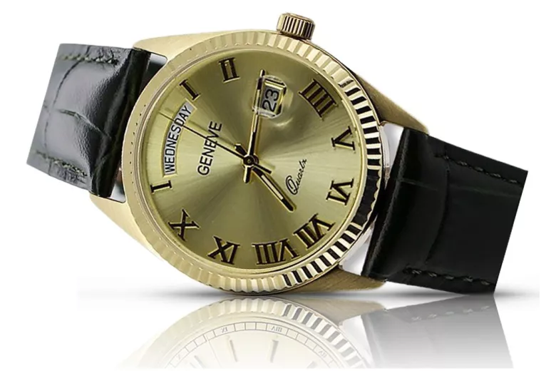 Montre homme en or Geneve ★ https://zlotychlopak.pl/fr/ ★ Pureté de l'or 585 333 Prix bas !