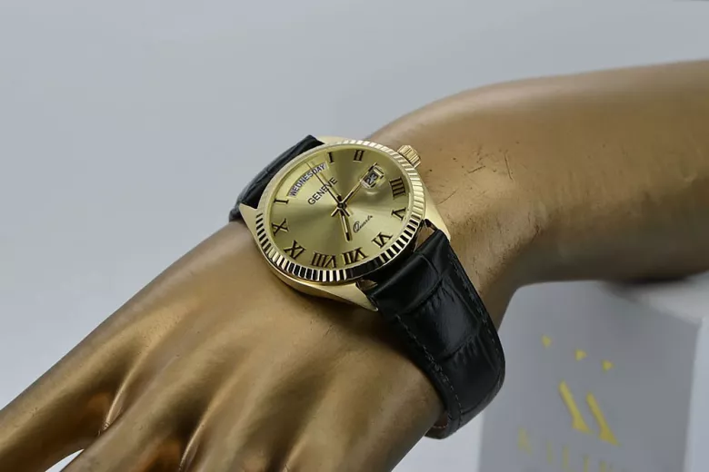 Montre homme en or Geneve ★ https://zlotychlopak.pl/fr/ ★ Pureté de l'or 585 333 Prix bas !