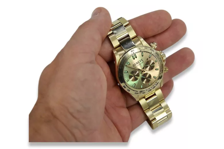 Goldene Herrenuhr Geneve ★ https://zlotychlopak.pl/de/ ★ Goldreinheit 585 333 Niedriger Preis!