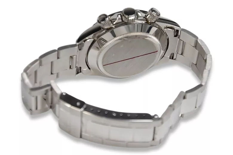 Montre Homme en Or Blanc 14 Carats mw041w