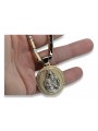 Pendentif icône doré en or 14k avec chaîne martelée pm027yw30&cc047yw