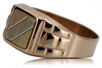 Klassischer 14 Karat Roségold Herren Siegelring csn001r