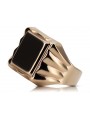 14K Rose Gold Men's Signet Ring, No Stones csn016r