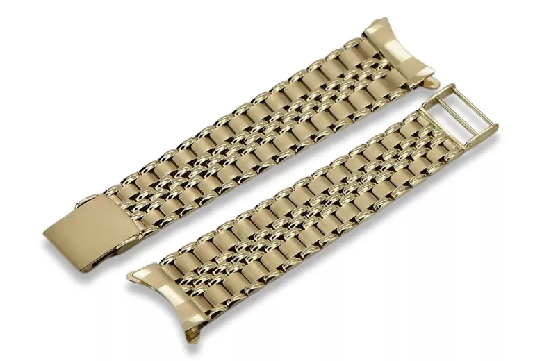 14K Yellow Gold Adjustable Rolex Style Bracelet mbw019yo