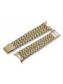 14K Yellow Gold Adjustable Rolex Style Bracelet mbw019yo