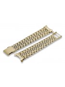 14K Yellow Gold Adjustable Rolex Style Bracelet mbw019yo