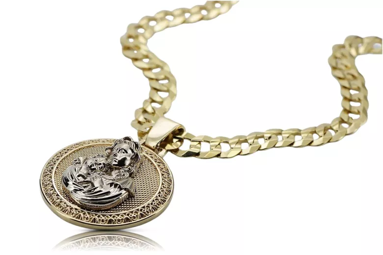 Golden Holiday Charm Necklace with Gourmette Chain pm027yw37&cc099y