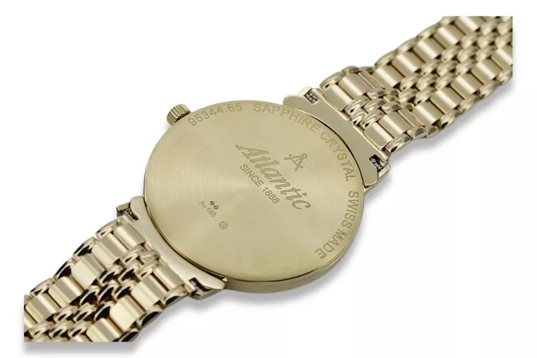 Gold men's watch Geneve ★ zlotychlopak.pl ★ Gold purity 585 333 Low Price!