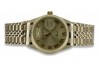 Reloj de oro amarillo 14k 585 para hombre y mujer Geneve mw013ydg&mbw019yo