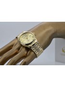 Gold men's watch Geneve ★ zlotychlopak.pl ★ Gold purity 585 333 Low Price!