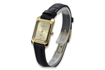 14K жълто злато, Златен дамски часовник Geneve lw003ydy