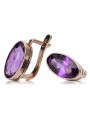 Originales Vintage-Roségold 14K Amethyst Ohrringe vec002 Vintage vec001