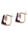 Originales Vintage-Roségold 14K Amethyst Ohrringe vec002 Vintage vec001