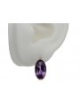 Originales Vintage-Roségold 14K Amethyst Ohrringe vec002 Vintage vec001