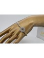 14K Gelb- & Weißgold, 18,5c elegantes Armband cfb006yw