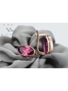 "Rubinrot 14k Rosegold Ohrringe vec001 - Originales Russisches Sowjetisches Vintage" style vec001