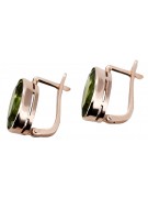 Vintage 14K Rose Gold Peridot Earrings vec001