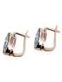 Zircon Embellished Original Vintage 14K Rose Gold Earrings vec001 vec001