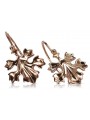 "No Stones, Original Vintage 14K Rose Gold Leaf Earrings" ven047 ven047